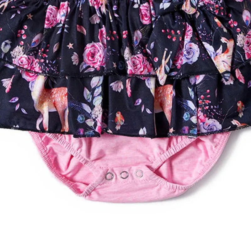 Bear Leader Family Matching Outfits Fashion Girls Patchwork Floral