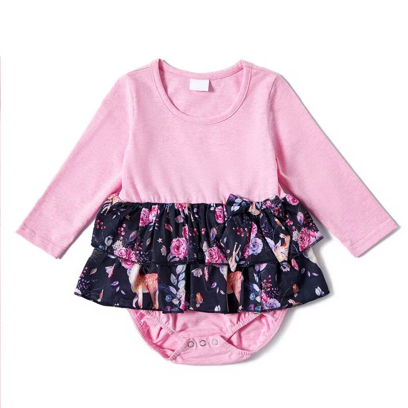 Bear Leader Family Matching Outfits Fashion Girls Patchwork Floral