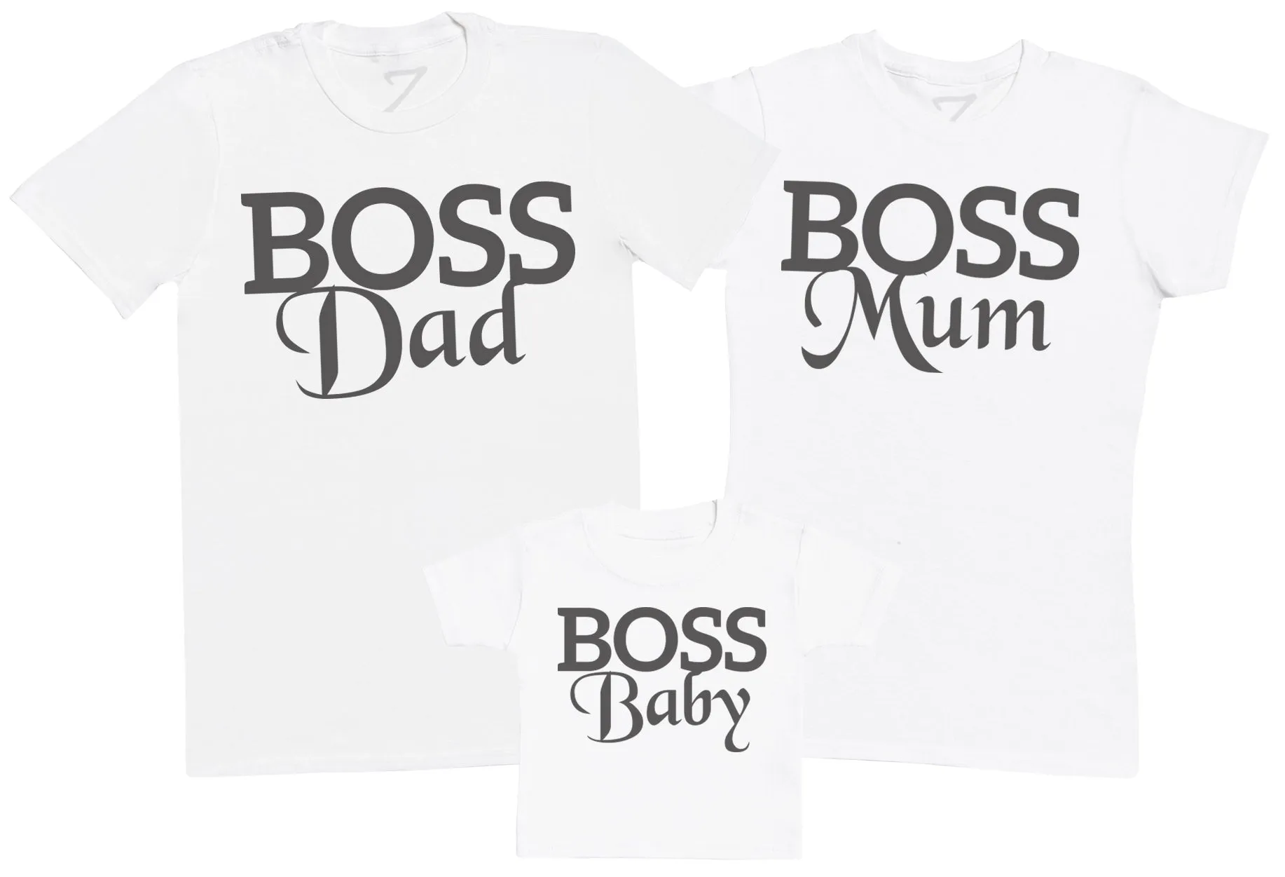 Boss Family - Whole Family Matching - Family Matching Tops - (Sold Separately)