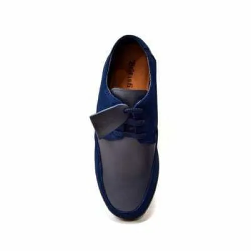 British Walkers Bristol Bally Style Navy Blue Men's Leather and Suede