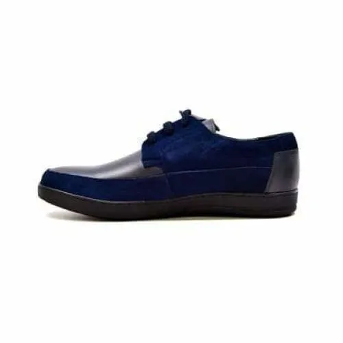 British Walkers Bristol Bally Style Navy Blue Men's Leather and Suede