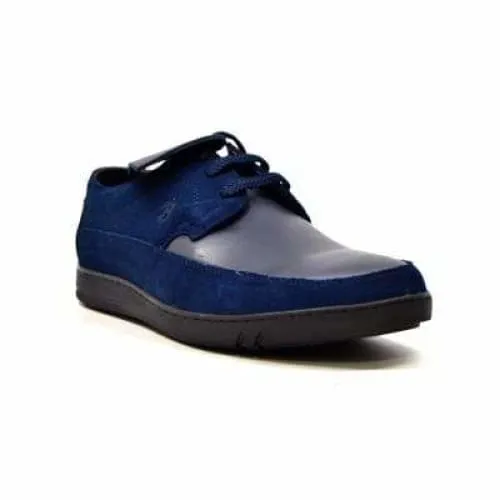 British Walkers Bristol Bally Style Navy Blue Men's Leather and Suede
