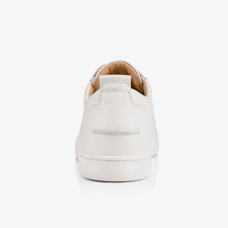 Calf Leather White Sneakers Shoes