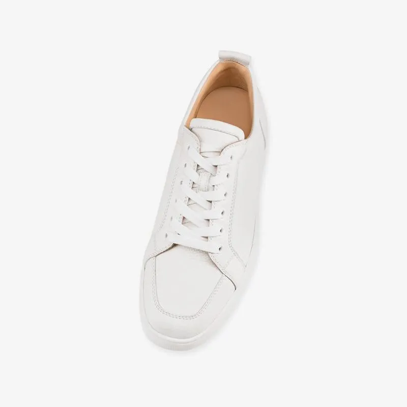 Calf Leather White Sneakers Shoes