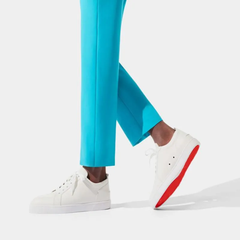 Calf Leather White Sneakers Shoes
