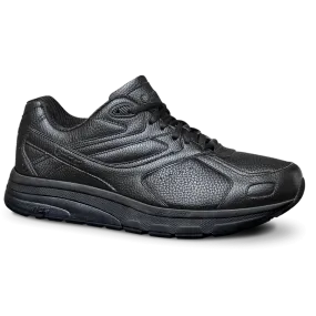 Cambrian Men's Ultra Leather Walking Shoes- Black
