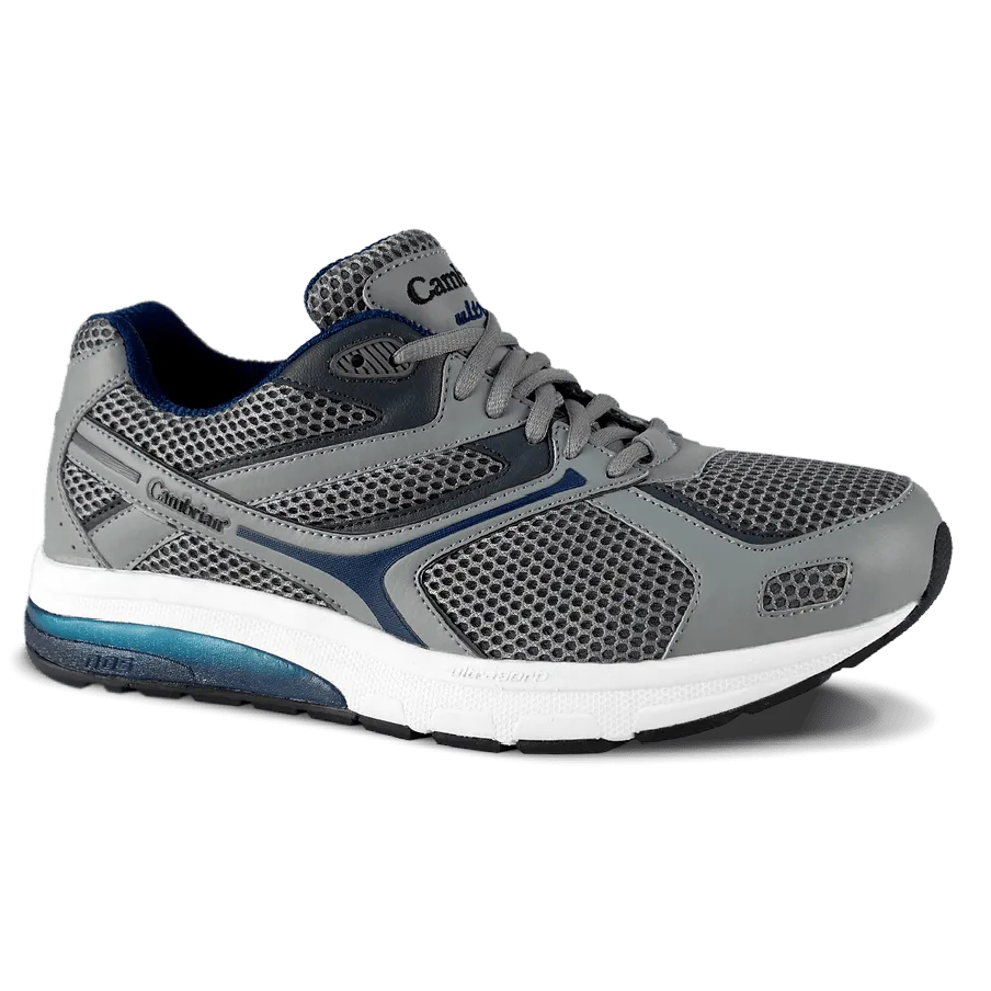Cambrian Men's Ultra Mesh Walking Shoes- Grey/ Navy
