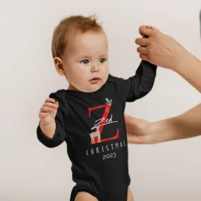 Custom Name T-shirt Baby Onesie Christmas Alphabet-256