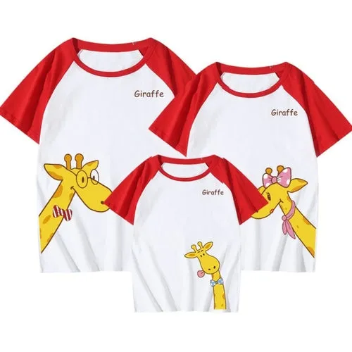 Dad and Son Matching Clothes Animal Giraffe Matching Family