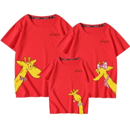 Dad and Son Matching Clothes Animal Giraffe Matching Family