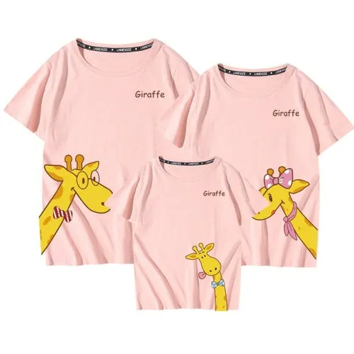 Dad and Son Matching Clothes Animal Giraffe Matching Family