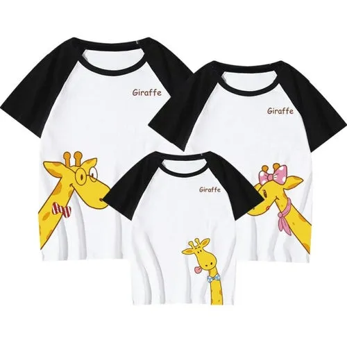 Dad and Son Matching Clothes Animal Giraffe Matching Family
