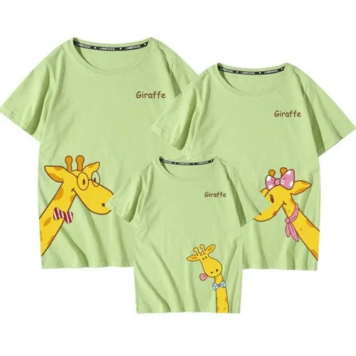 Dad and Son Matching Clothes Animal Giraffe Matching Family