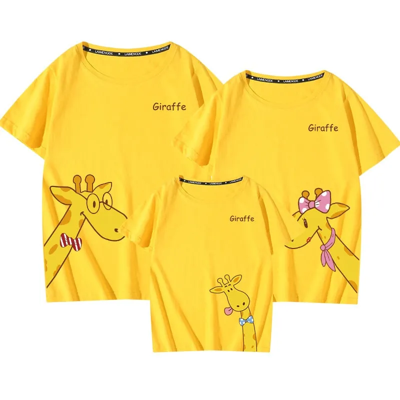 Dad and Son Matching Clothes Animal Giraffe Matching Family