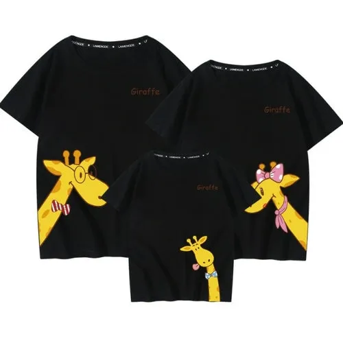 Dad and Son Matching Clothes Animal Giraffe Matching Family
