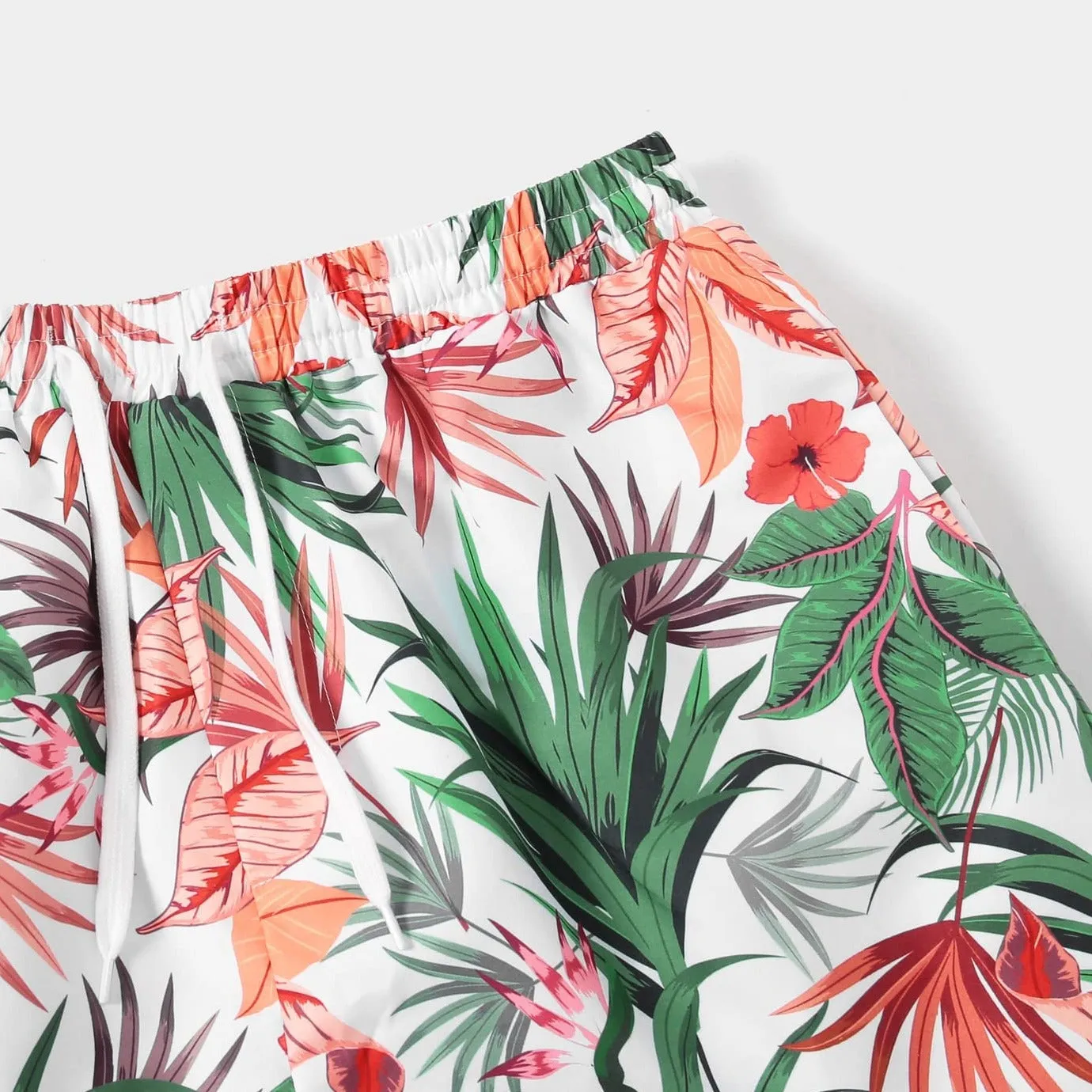 Family Matching Off Shoulder Floral Printed Ruffles Swimsuits