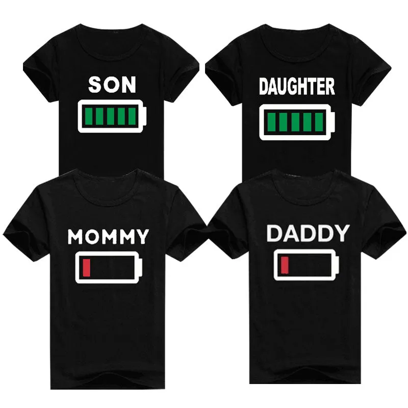 Family Matching Shirts Dad Mom Daughter Son T-shirt Look Matching Outfits