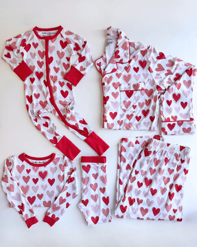 Family Matching Sleepwear - Hearts