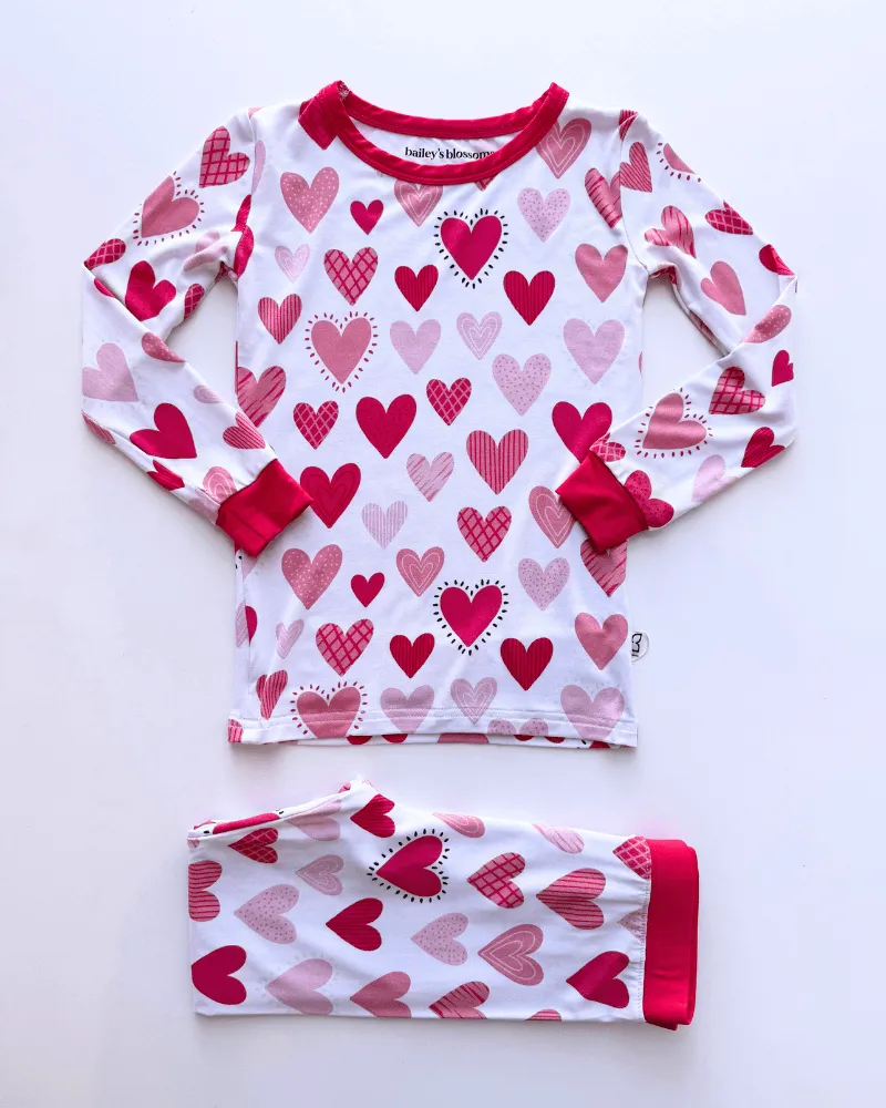 Family Matching Sleepwear - Hearts