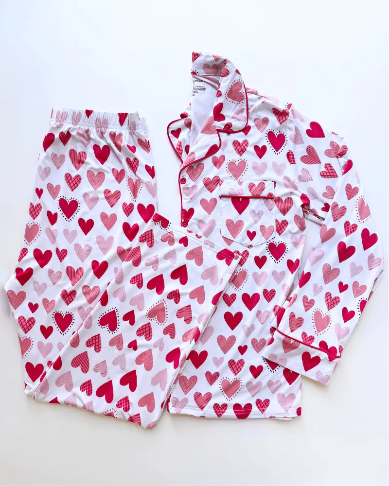 Family Matching Sleepwear - Hearts