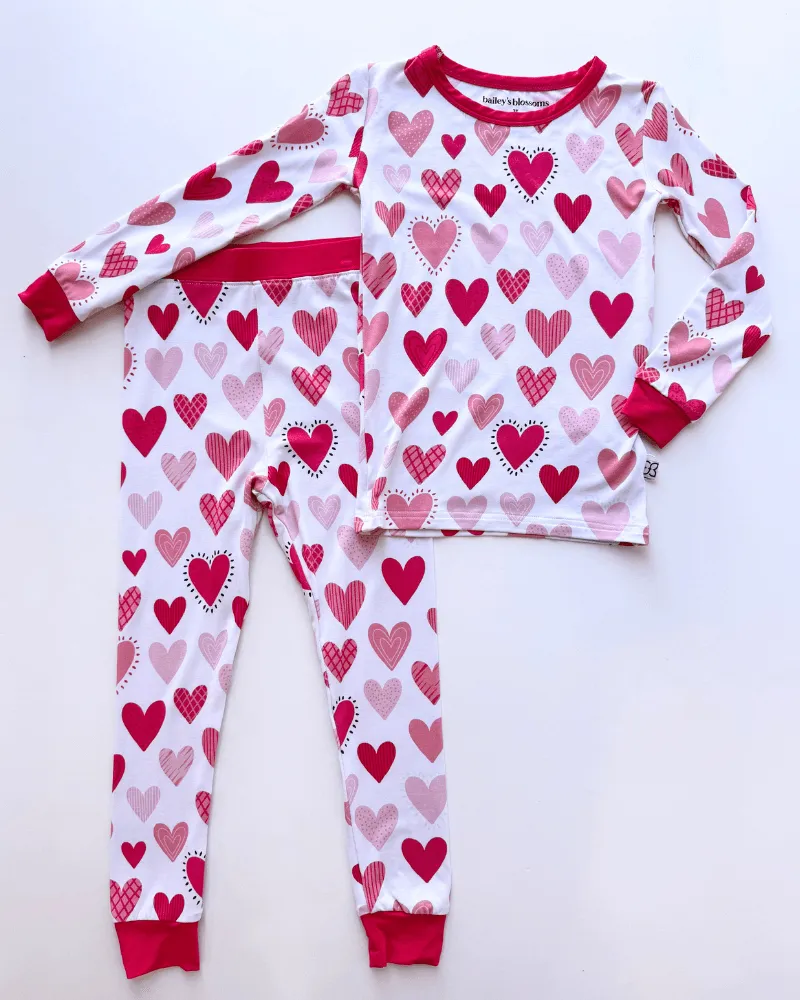 Family Matching Sleepwear - Hearts