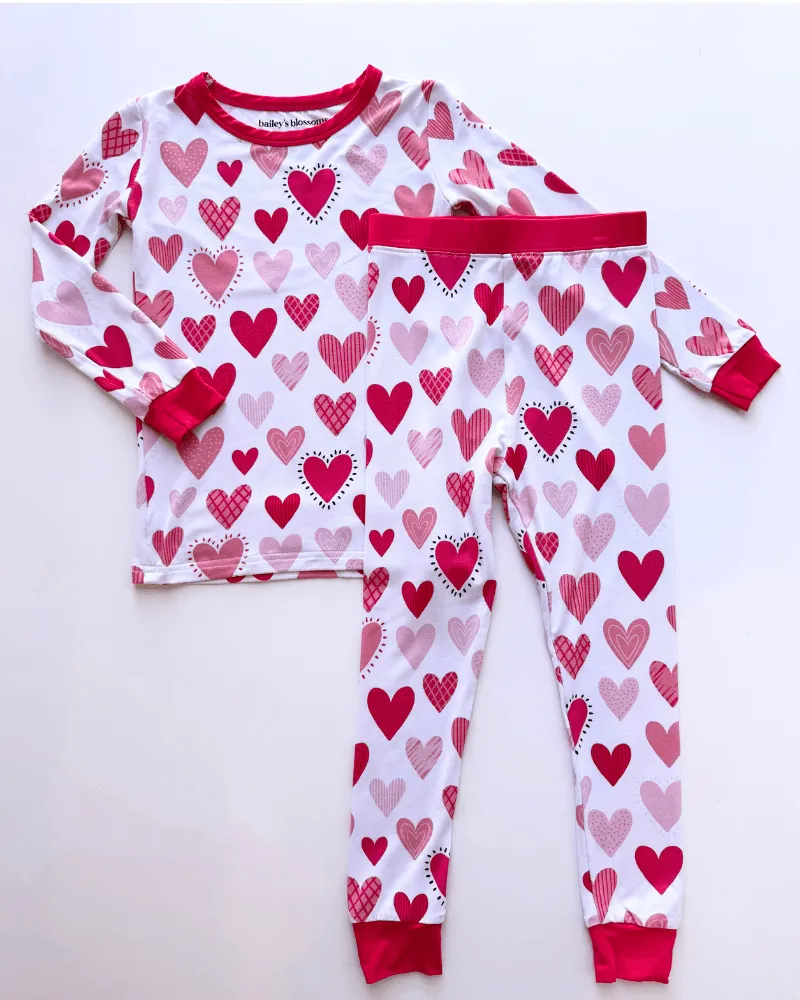Family Matching Sleepwear - Hearts