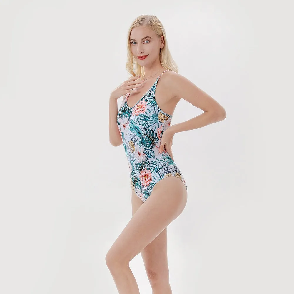 Family Matching Tropical Pineapple Printed Swimsuits