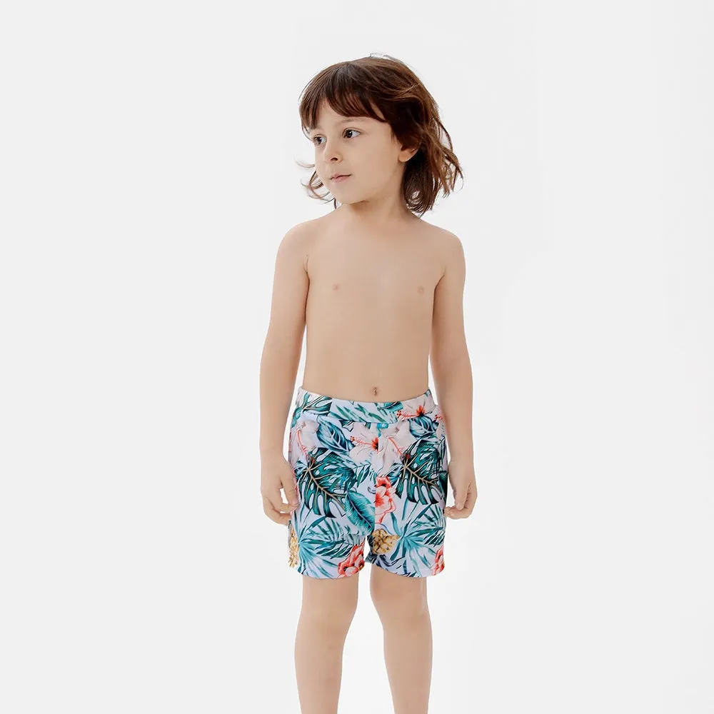 Family Matching Tropical Pineapple Printed Swimsuits