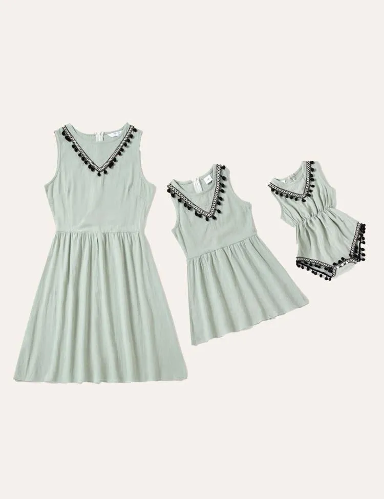 Family Matching Vest Dress