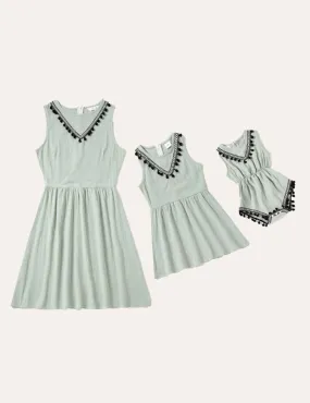 Family Matching Vest Dress