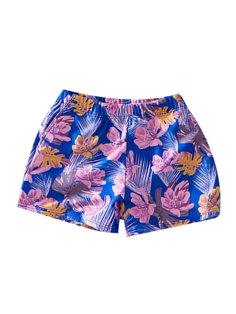 Flower Leaf Pattern Tankini Family Matching Swimwear