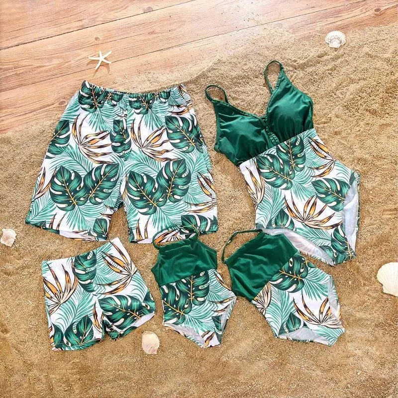 Mother-Daughter Matching Beach Swimwear