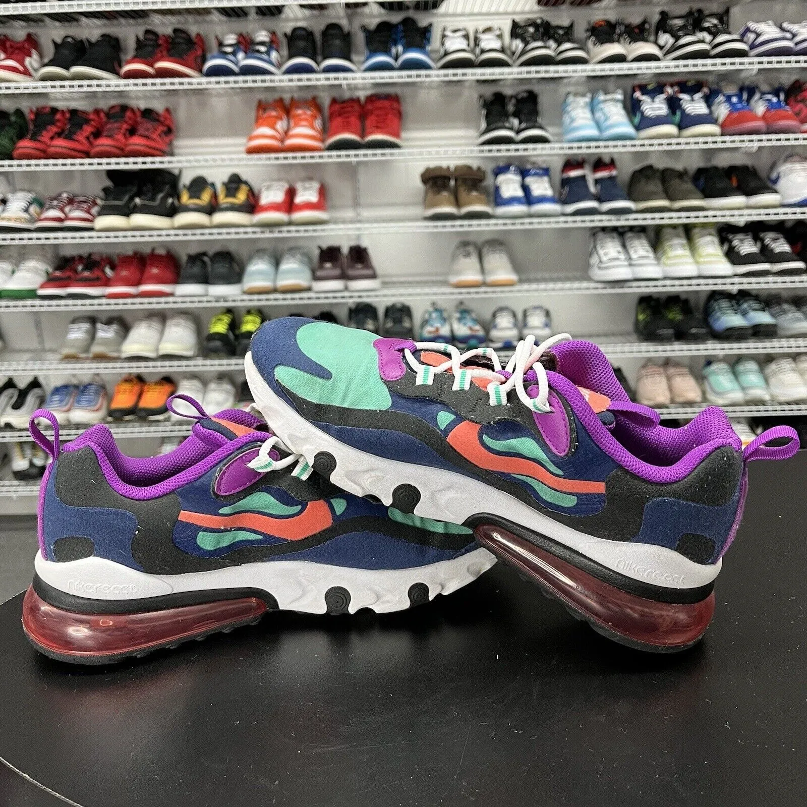 Nike Air Max 270 React Blue Void GS BQ0103-402 Size 7Y