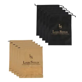 Non Woven Shoe Bag Pack Of  10 Black Plain & Beige See-Thru