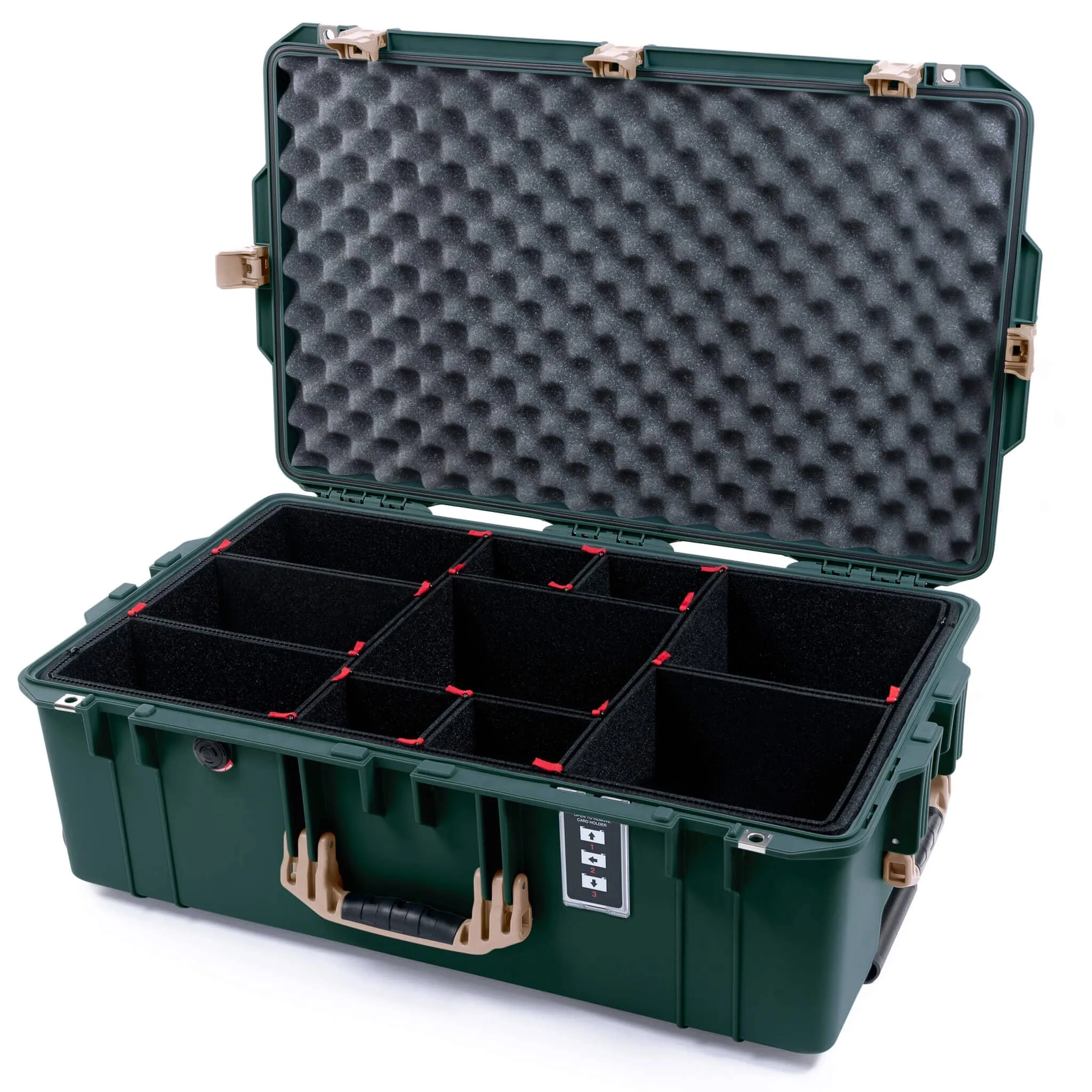 Pelican 1595 Air Case, Trekking Green with Desert Tan Handles & Latches