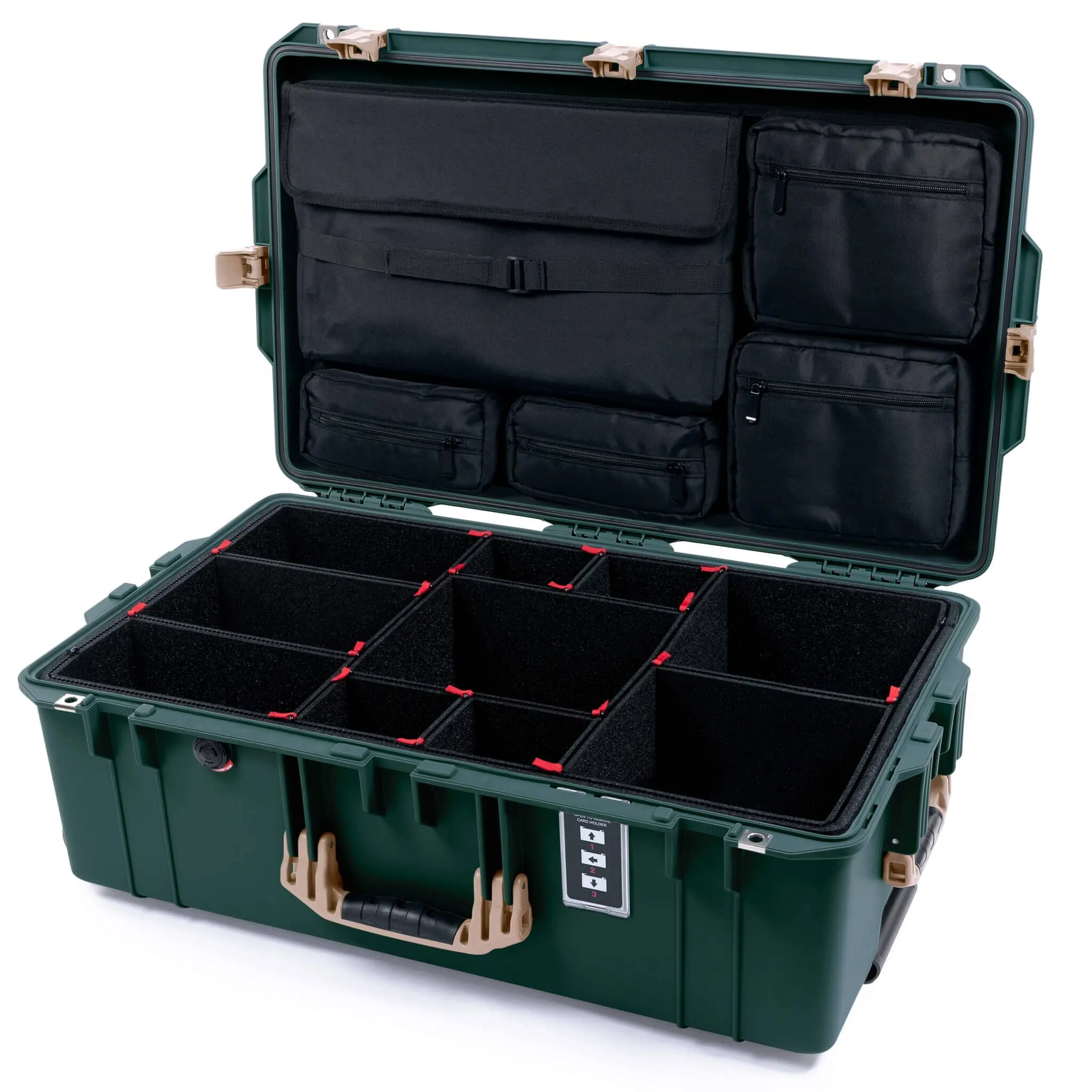 Pelican 1595 Air Case, Trekking Green with Desert Tan Handles & Latches