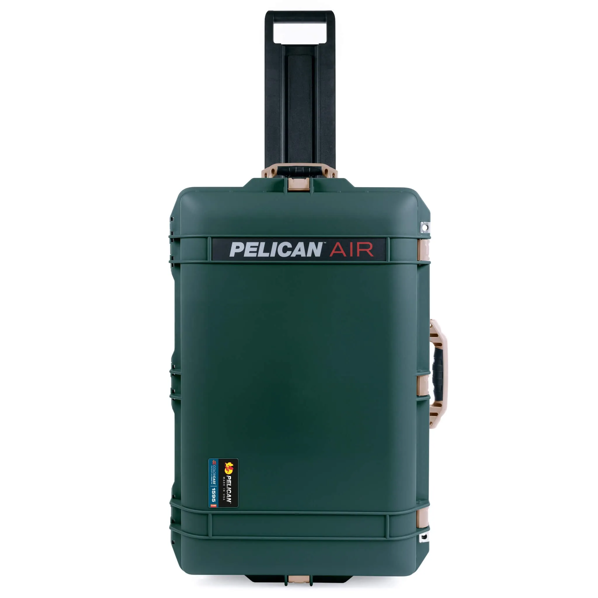 Pelican 1595 Air Case, Trekking Green with Desert Tan Handles & Latches