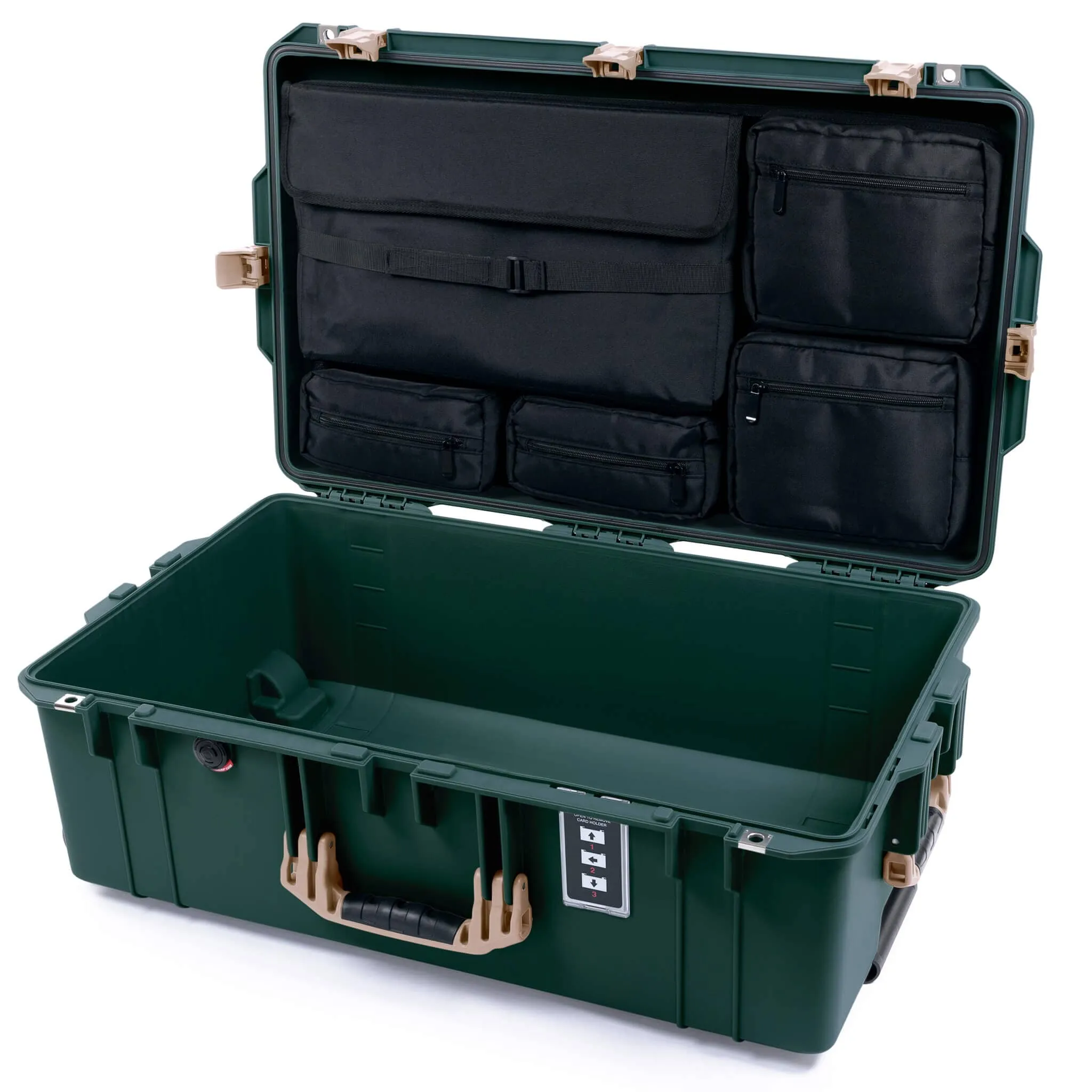 Pelican 1595 Air Case, Trekking Green with Desert Tan Handles & Latches