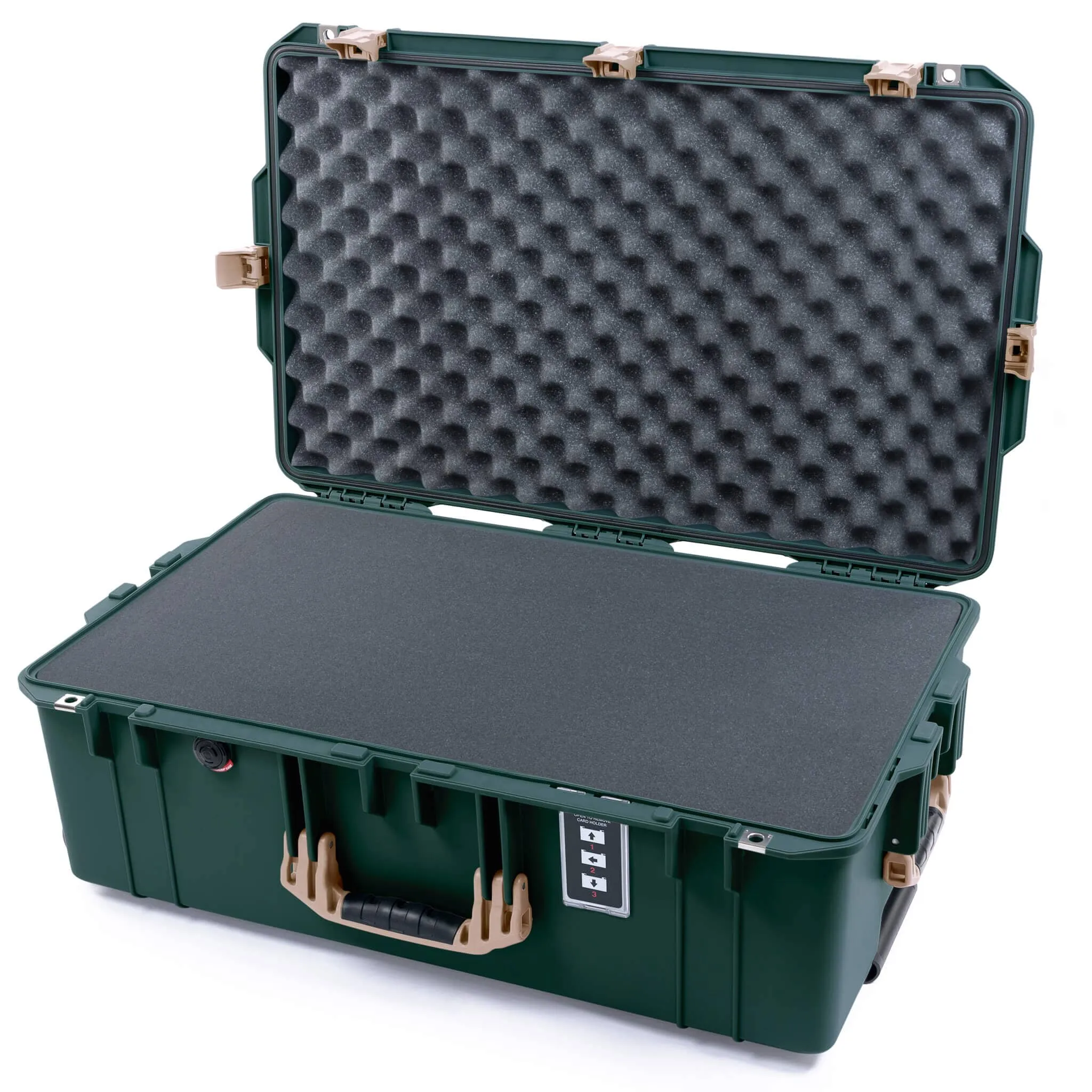 Pelican 1595 Air Case, Trekking Green with Desert Tan Handles & Latches