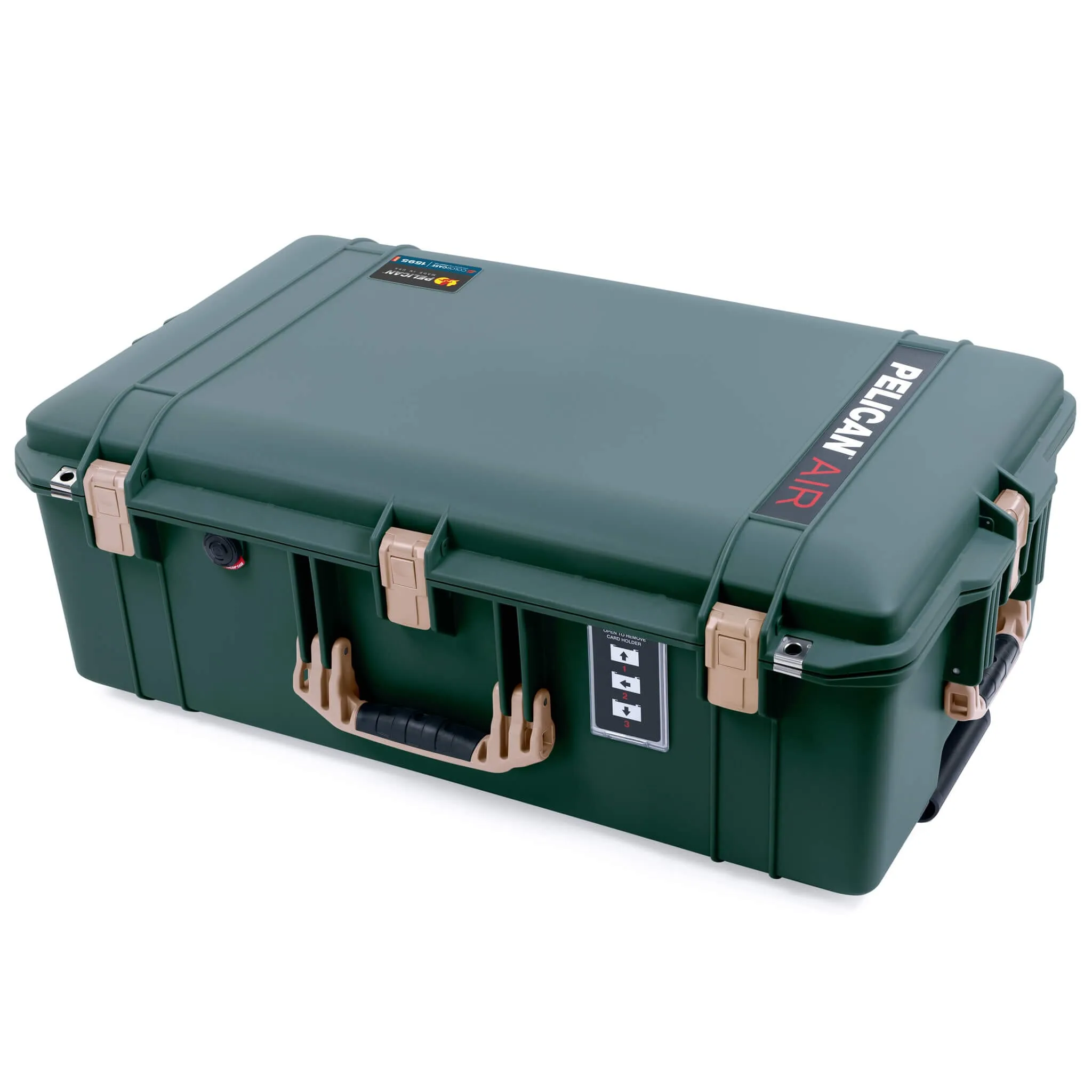 Pelican 1595 Air Case, Trekking Green with Desert Tan Handles & Latches