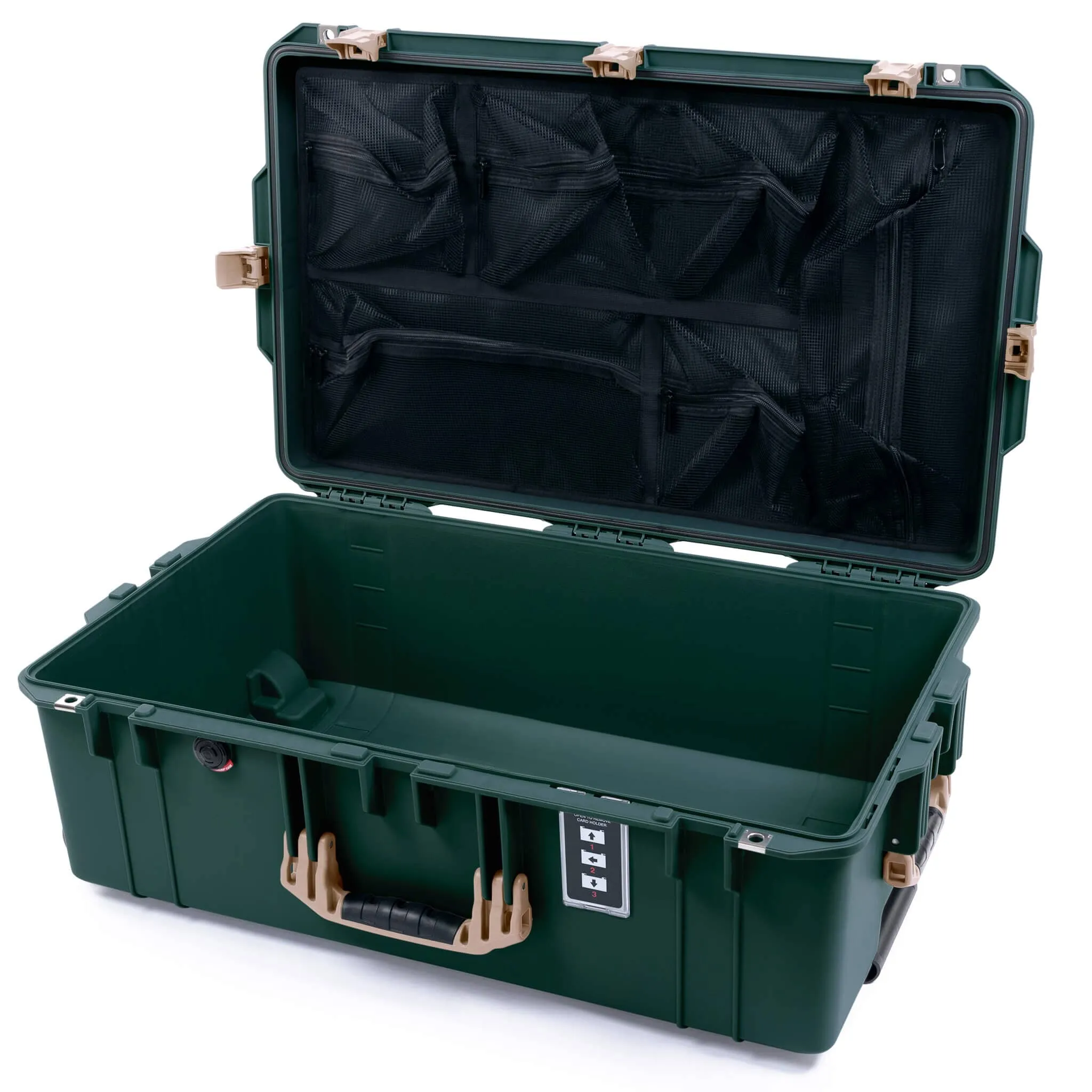 Pelican 1595 Air Case, Trekking Green with Desert Tan Handles & Latches