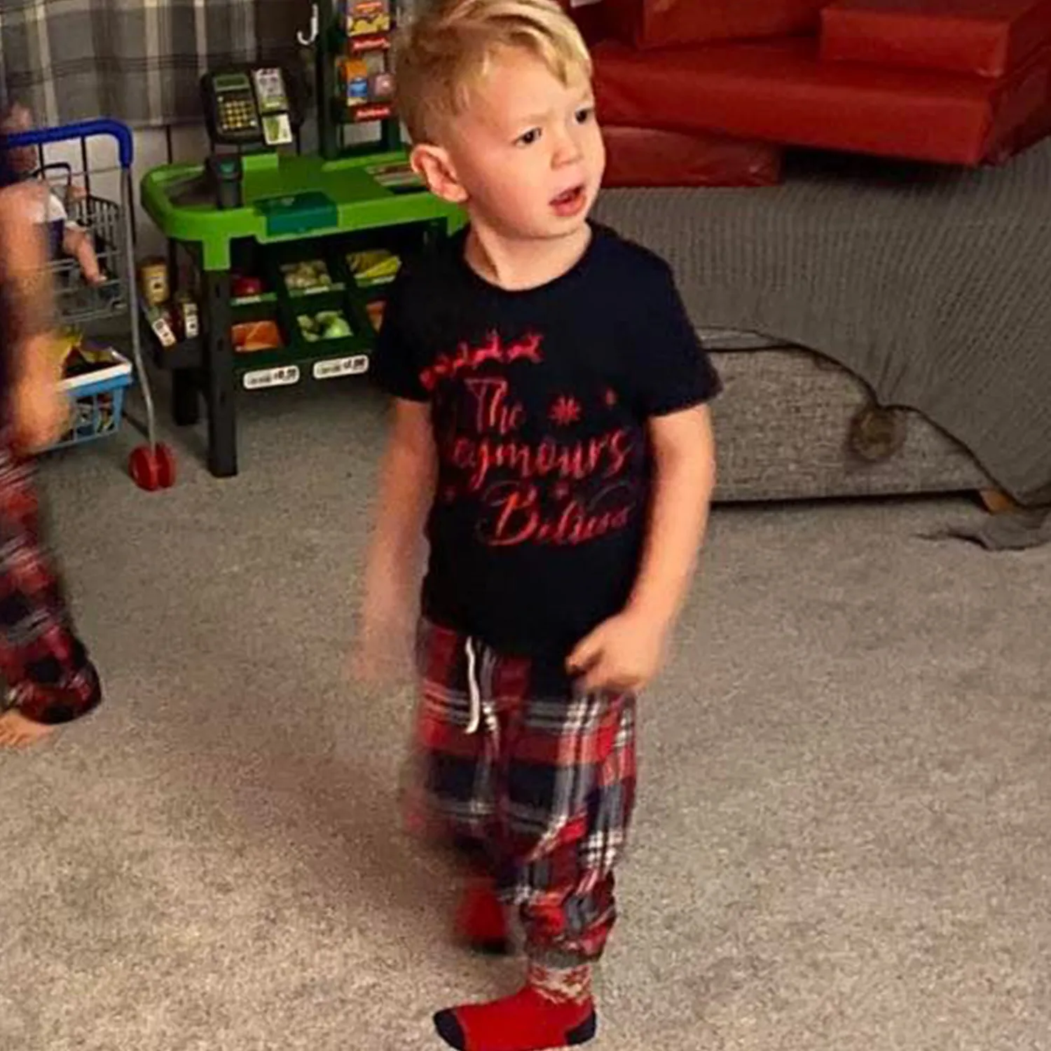 Personalised Family Name Believes - Tartan Family Matching PJs