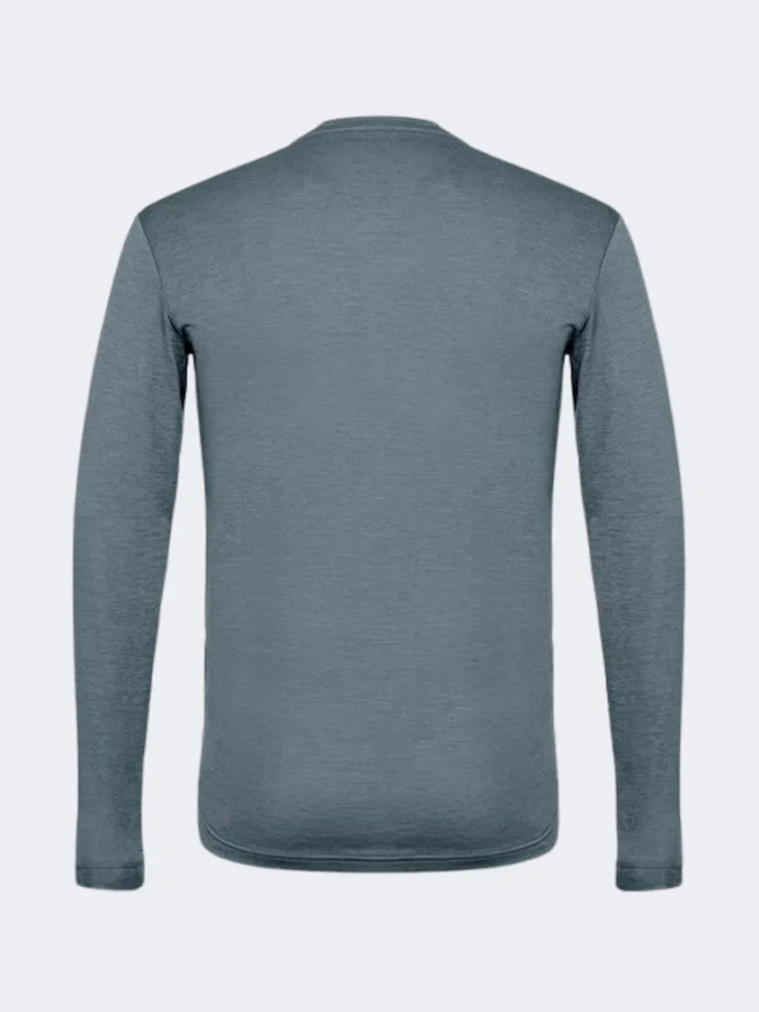 Salewa Puez Melange Dry Men Hiking Long Sleeve Java Blue Melange