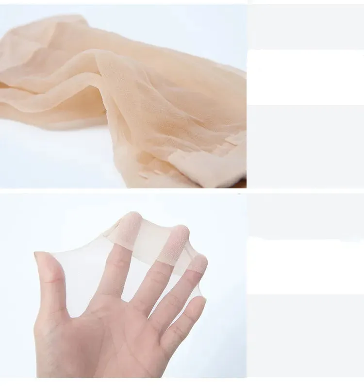Super Thin Crystal Transparent Skin Color Elastic Ankle Socks